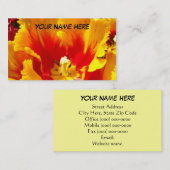 Gele rode Visitekaartjes Tulpventiel Uniek (Voorkant / Achterkant)