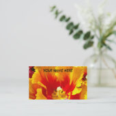 Gele rode Visitekaartjes Tulpventiel Uniek (Staand voorkant)