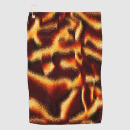 Gele rode vlekken vertonen een gebrekkige spray- o golfhanddoek