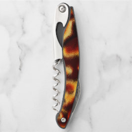 Gele rode vlekken vertonen een gebrekkige spray- o kurkentrekker