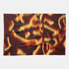 Gele rode vlekken vertonen een gebrekkige spray- o theedoek