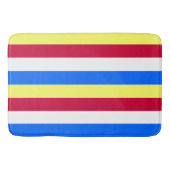 Gele, rode, witte en blauwe strepen badmat (Voorkant)