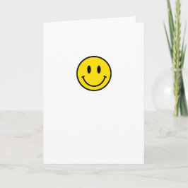 Gele Rode Zwarte Witte Geluksgezicht Emoji Kaart