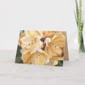 Gele rododendron Verjaardag Kaart (Voorkant)
