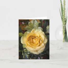 Gele roes| Elegant Floral| Dank u Bedankkaart