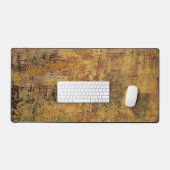 Gele Roest Textuur, Een Abstracte Gel Print Bureaumat (Keyboard & Muis)