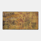 Gele Roest Textuur, Een Abstracte Gel Print Bureaumat (Voorkant)
