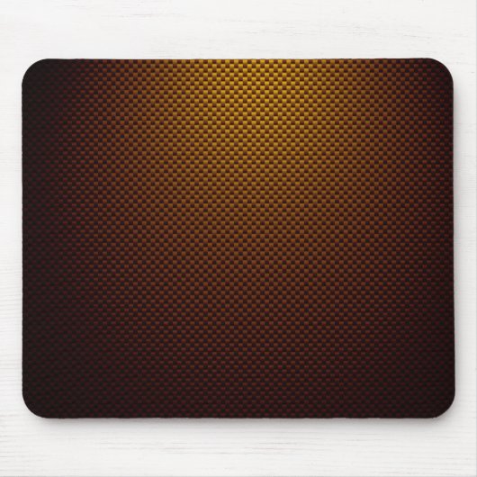 Gele roestzwarte koolstofvezel gepatterd muismat (Voorkant)