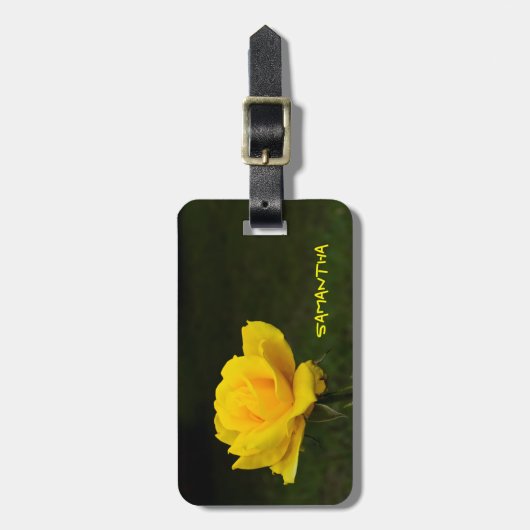 Gele rog bagagelabel (Voorkant verticaal)