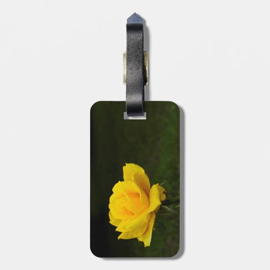 Gele rog bagagelabel (Achterkant verticaal)