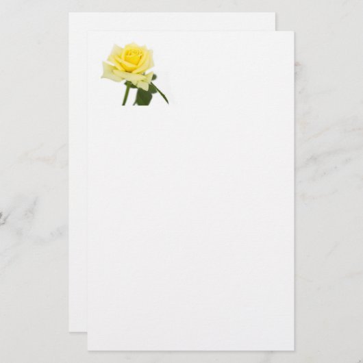 Gele rog briefpapier (Voorkant / Achterkant)