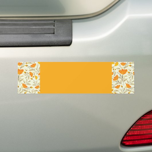 Gele rog bumpersticker (Op auto)