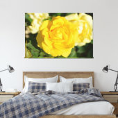 Gele rog canvas afdruk (Insitu (Slaapkamer))