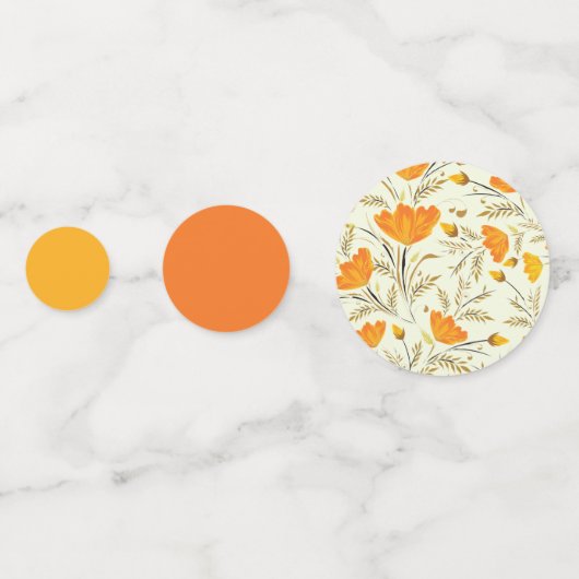 Gele rog confetti (Achterkanten)