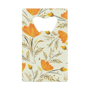 Gele rog creditkaart flessenopener