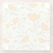 Gele rog glazen onderzetter (Achterkant)