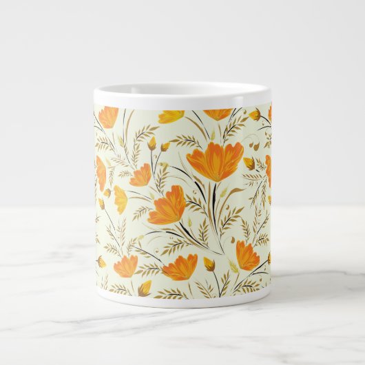 Gele rog grote koffiekop (Voorkant)