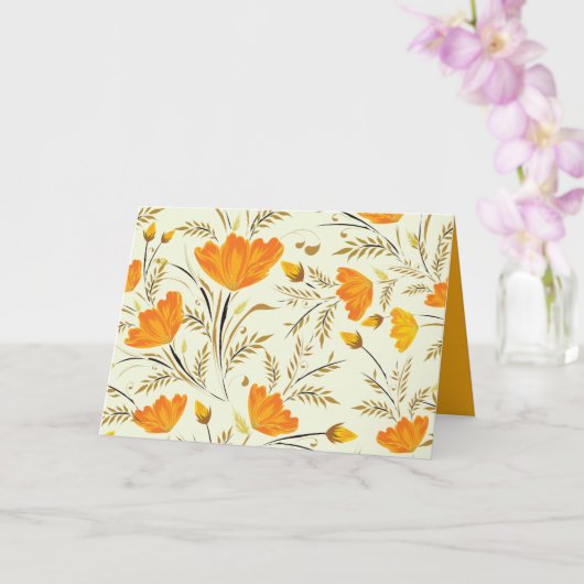 Gele rog kaart (Orchidee)