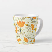 Gele rog latte mok (Rechterhoek)