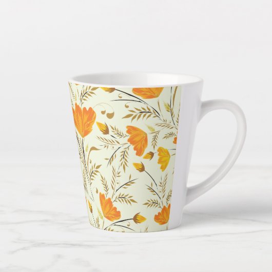 Gele rog latte mok (Rechts)