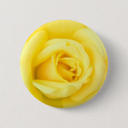 Gele rog ronde button 5,7 cm (Voorkant)