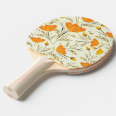 Gele rog tafeltennisbatje (Voorkant Gekanteld)
