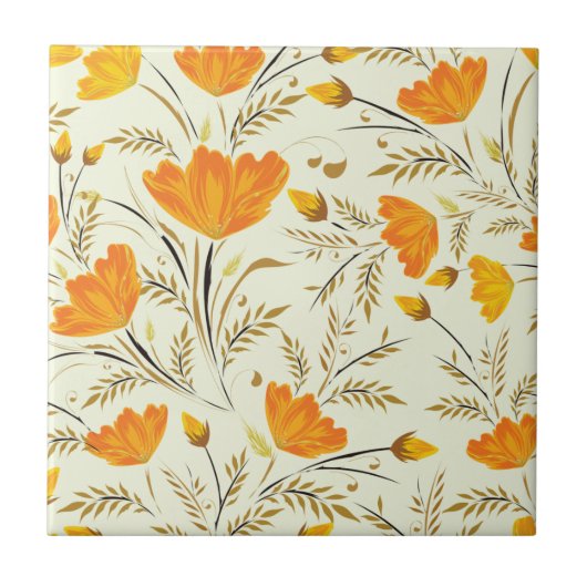 Gele rog tegeltje (Voorkant)