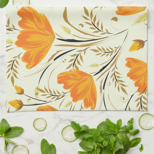 Gele rog theedoek (Gevouwen)