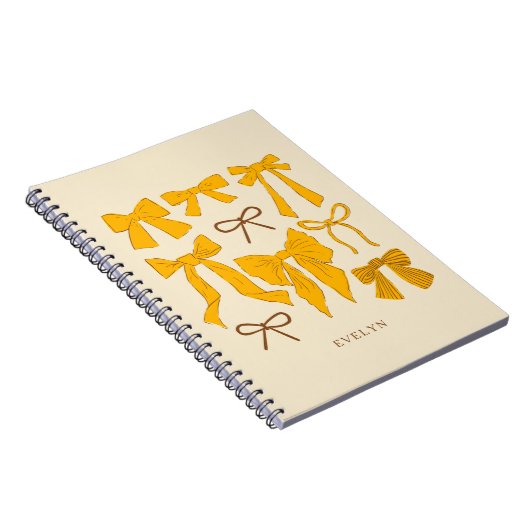 Gele romantische bogen notitieboek (Rechterzijde)