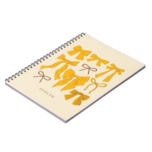 Gele romantische bogen notitieboek (Linkerzijde)