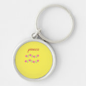 Gele Ronde Bloemen Sleutelhanger (Voorkant)