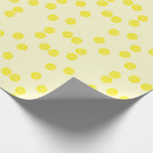 Gele ronde cirkels cadeaupapier (Hoek)
