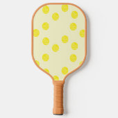 Gele ronde cirkels pickleball paddle (Achterkant)