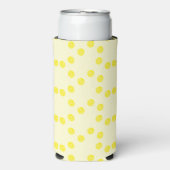 Gele ronde cirkels seltzer blikjeskoeler (Seltzer Voorkant)