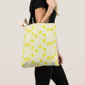 Gele ronde cirkels tote bag (Dichtbij)
