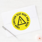 Gele ronde waarschuwingsstickers met aangepaste te sticker (Envelop)