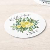  Gele Roodbruidjes Ronde Kartonnen Onderzetter (Gebogen)