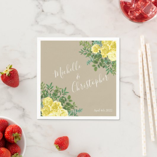 Gele Roodbruidjes Servet (Insitu)