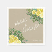 Gele Roodbruidjes Servet (Voorkant)