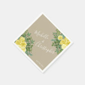 Gele Roodbruidjes Servet (Hoek)