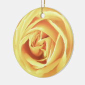 Gele rooddruk keramisch ornament (Links)