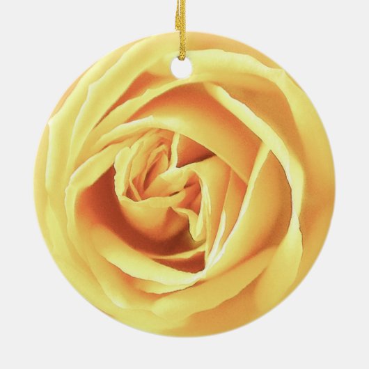 Gele rooddruk keramisch ornament (Achterkant)