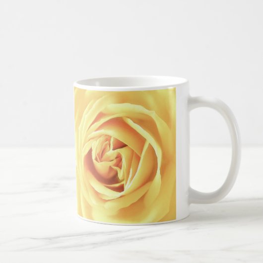 Gele rooddruk koffiemok (Rechts)