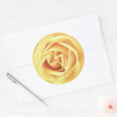 Gele rooddruk ronde sticker (Envelop)