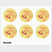 Gele rooddruk ronde sticker (Vel)
