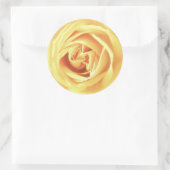 Gele rooddruk ronde sticker (Tas)