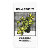 Gele roodroodaken Ex-libris Etiket (Voorkant)