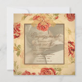  gele roodroodbruine bruidfoto kaart (Voorkant)