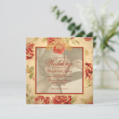  gele roodroodroos op maat kaart (Staand voorkant)