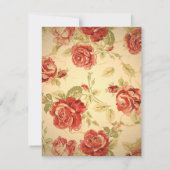 gele roodroos aangepast huwelijk bedankkaart (Achterkant)